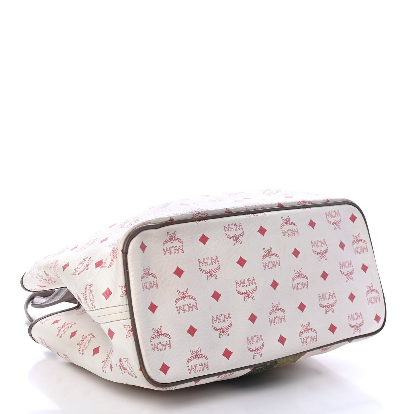 Visetos Striped Munich Lion Tote White