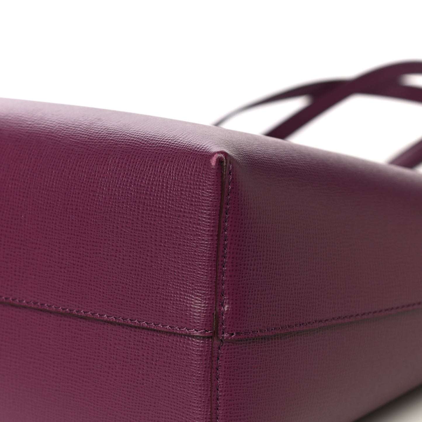 Grained Calfskin Small T Tote Bordeaux