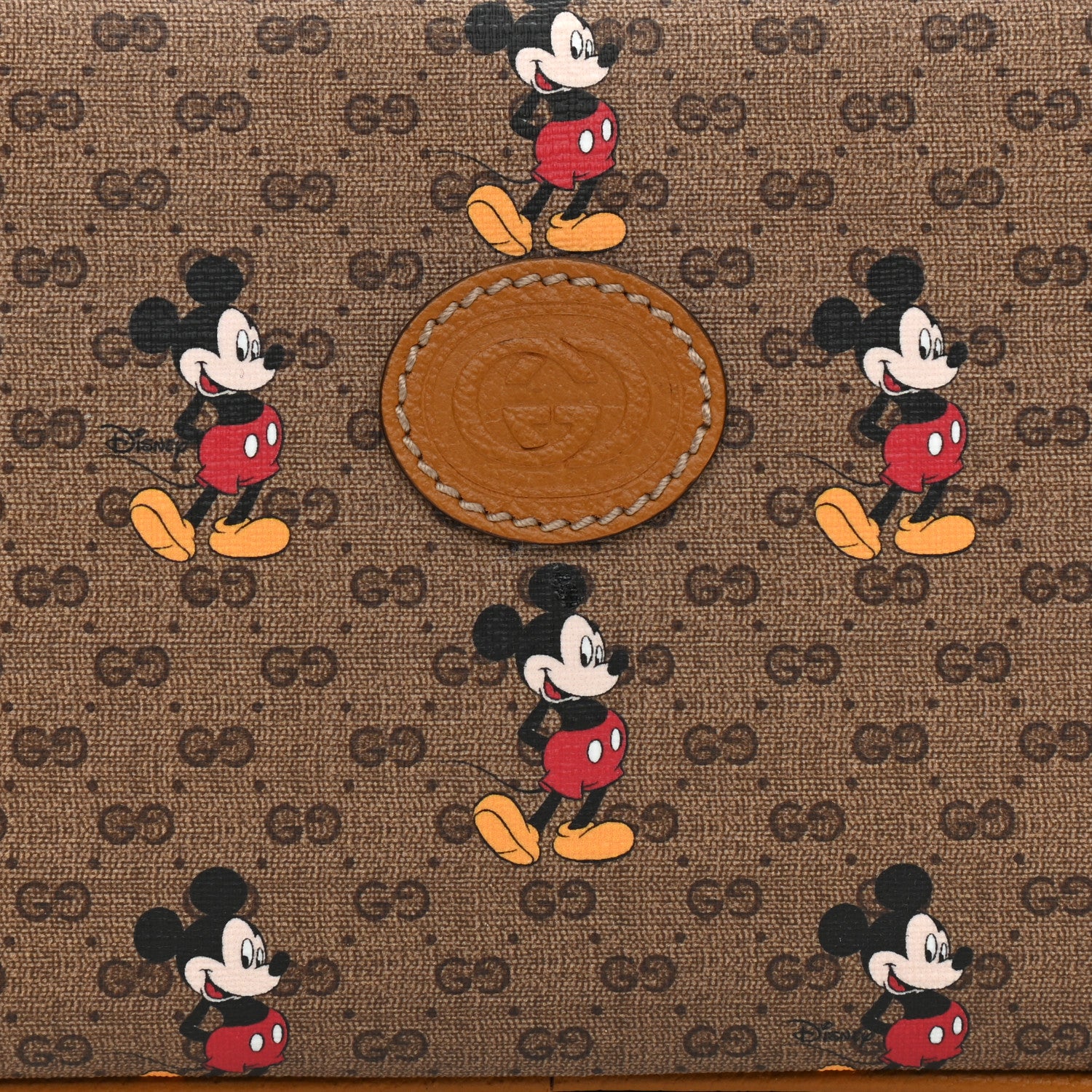 Gucci X DISNEY Mini Vintage GG Supreme Monogram Mickey Mouse Small Belt Bag 95 38 Beige Vintage Sun Oil 9 of 9