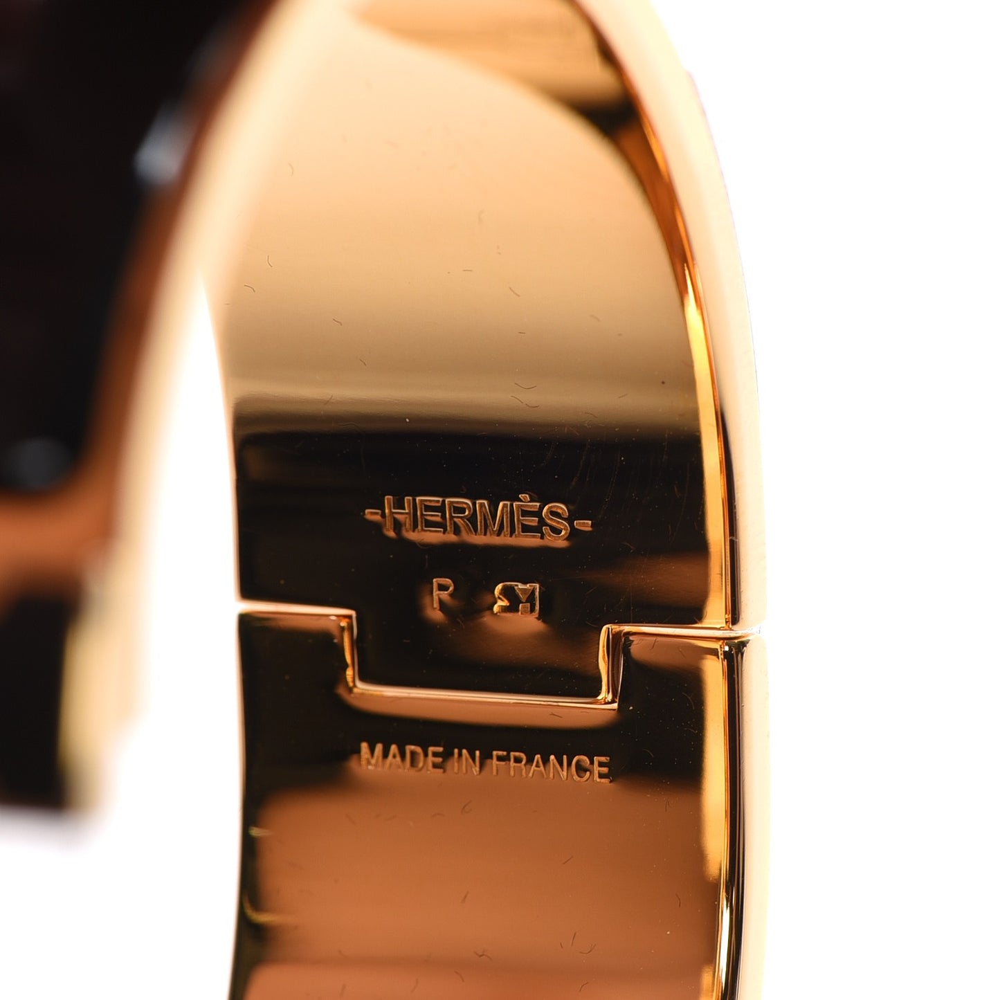 Enamel Wide Clic Clac H Bracelet PM Black
