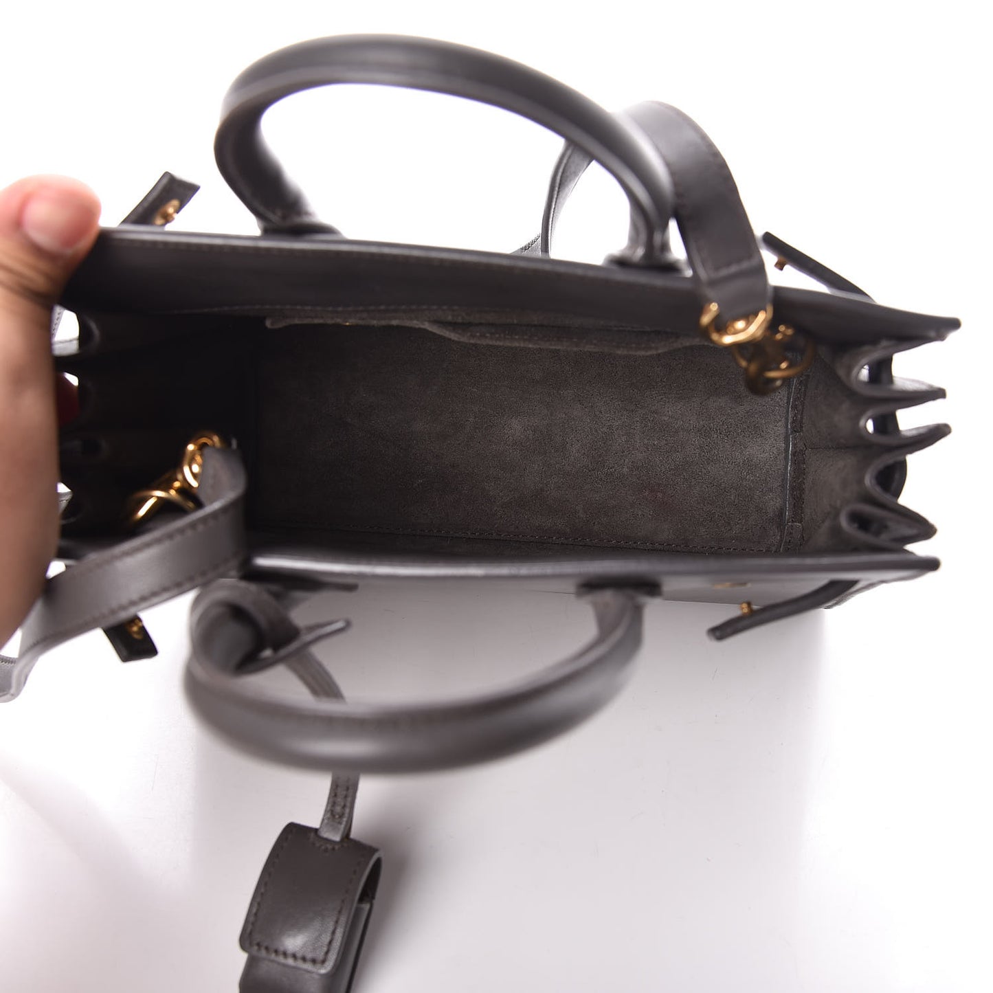 Calfskin Nano Sac De Jour Fog