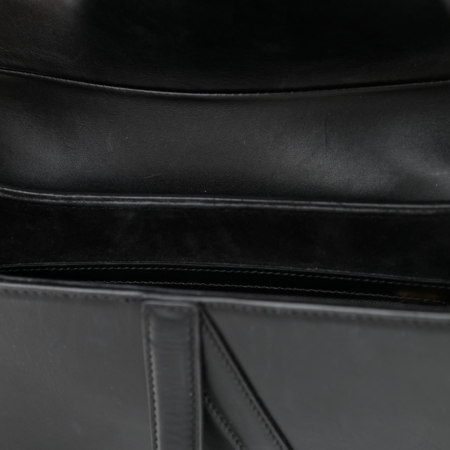 Christian Dior Calfskin Saddle Bag Black 7 of 10