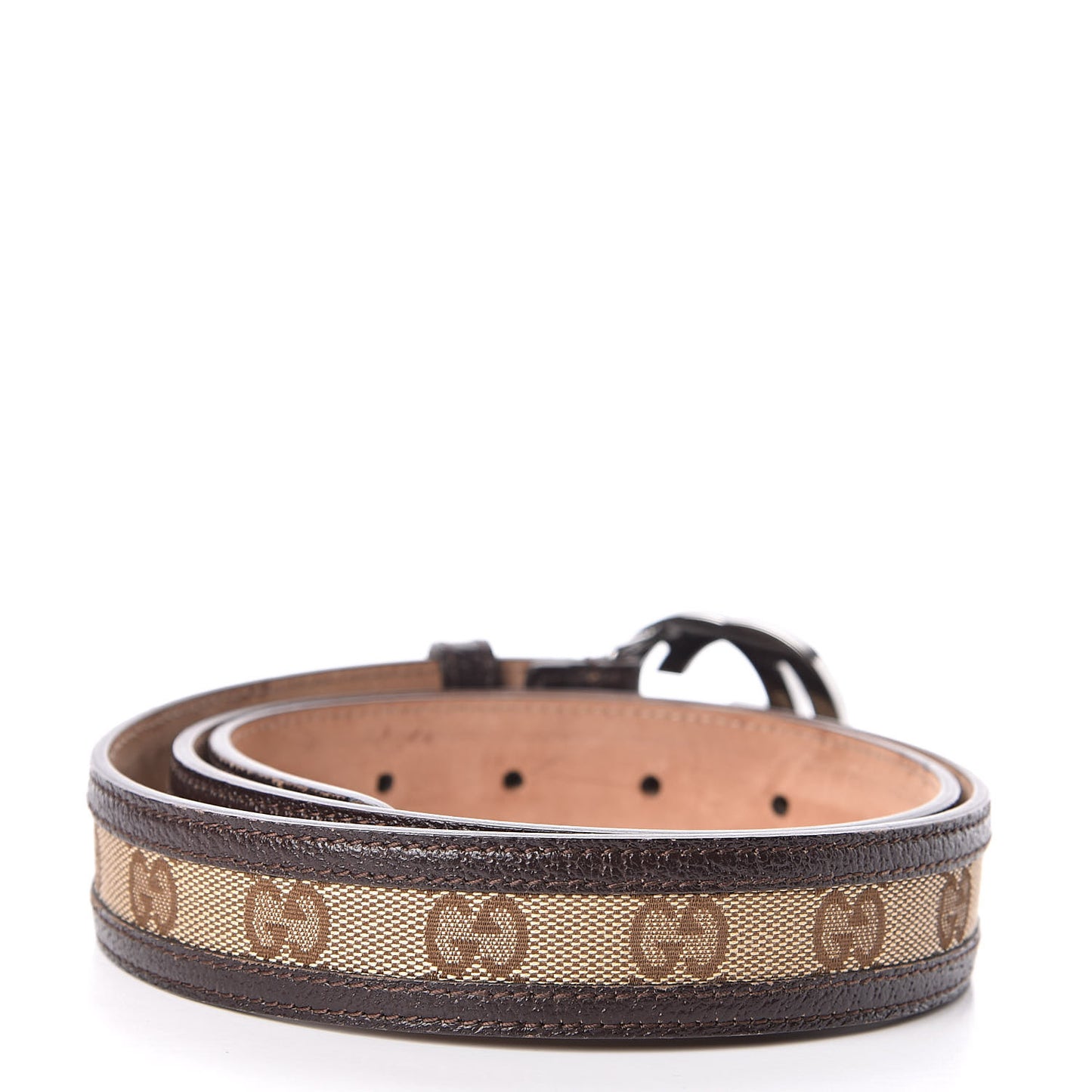 Monogram Interlocking G Belt 90 36 Dark Brown
