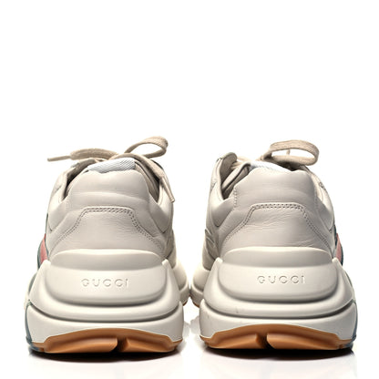 Gucci Calfskin Web Printed Mens Rhyton Sneakers 9 Mystic White 5 of 9