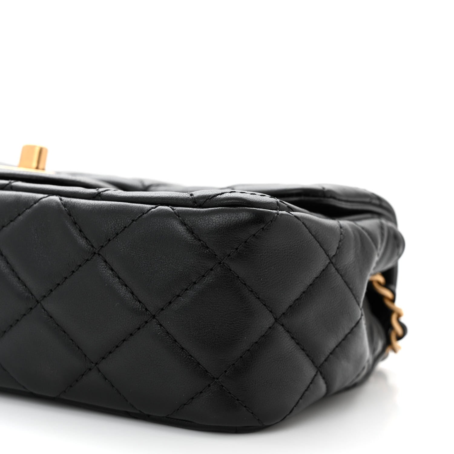 Chanel Lambskin Quilted Mini Rectangular Pearl Crush Flap Black 10 of 11