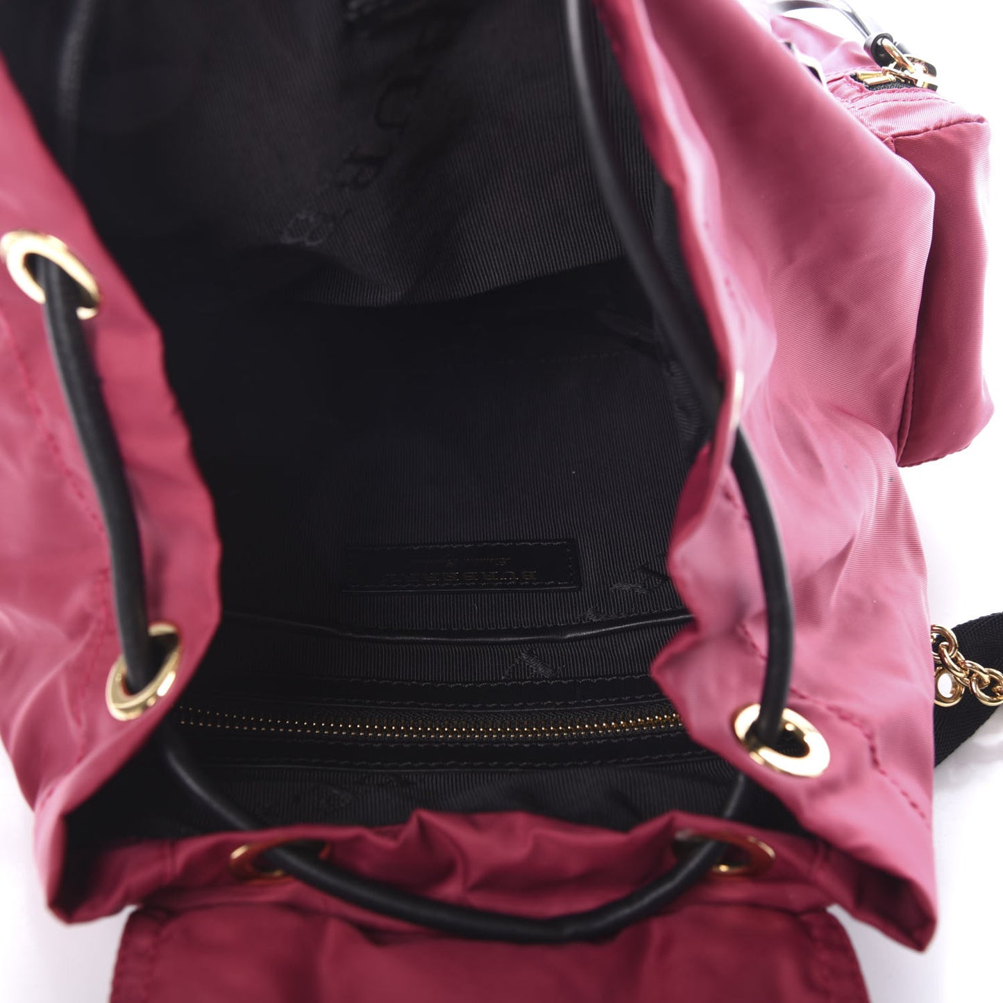 Nylon Medium Rucksack Backpack Plum Pink
