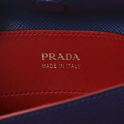 Prada Saffiano Cuir Large Double Bag Bluette 6 of 9