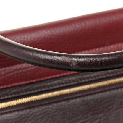 Celine Calfskin Suede Tri-Color Medium Trapeze Burgundy 32 of 32