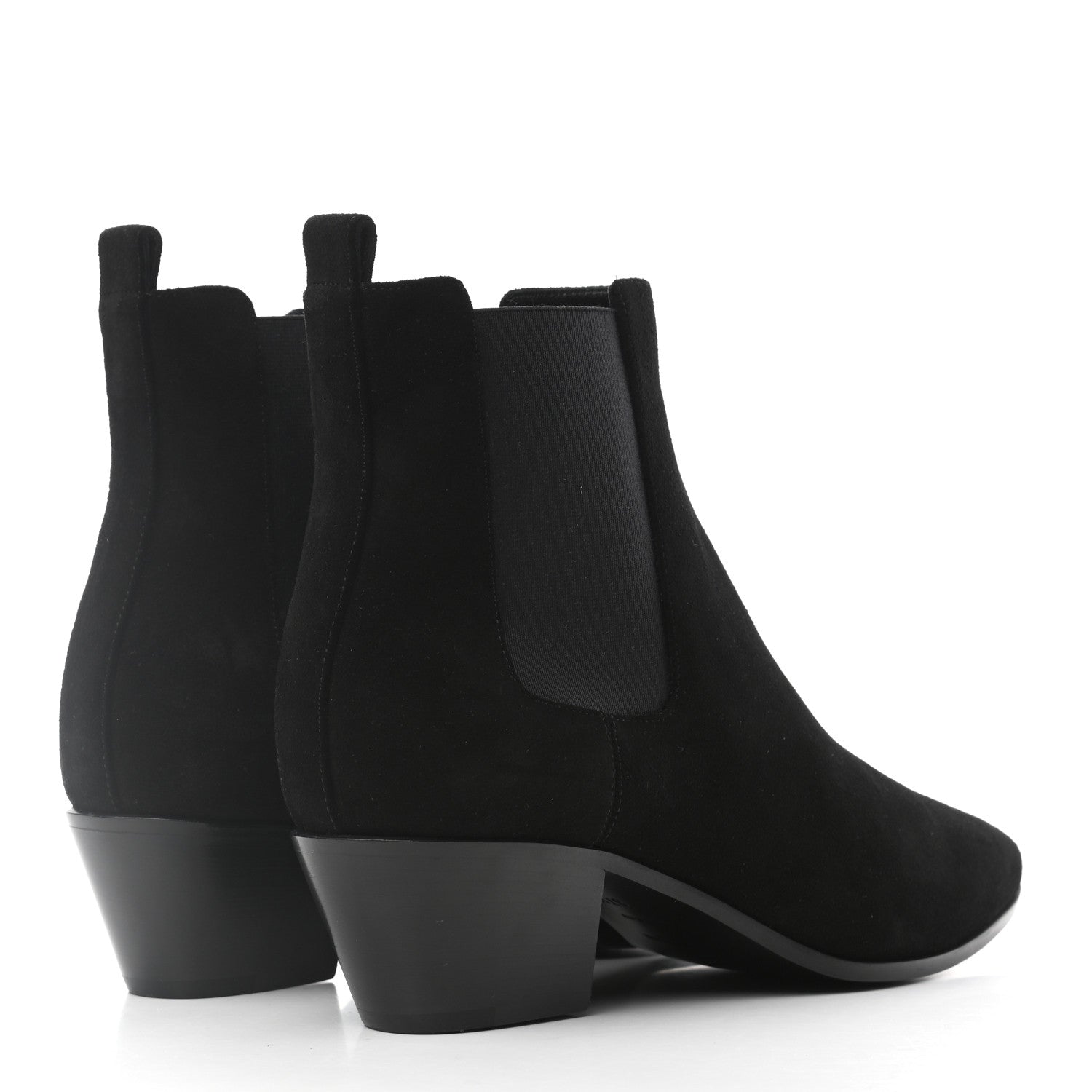 Saint Laurent Suede Chelsea Boots 37.5 Black 4 of 8