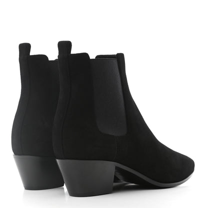 Saint Laurent Suede Chelsea Boots 37.5 Black 4 of 8