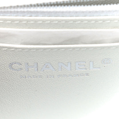 Chanel Iridescent Crumpled Calfskin Quilted Mini Rectangular Flap White 6 of 10