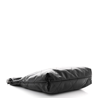 Chanel Shiny Calfskin Quilted Small Chanel 22 Black 4 of 11