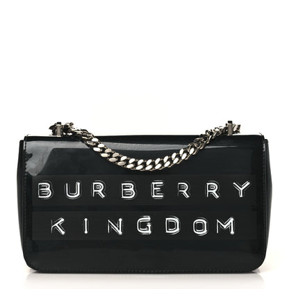 Burberry Patent Kingdom Flap Crossbody Black 1 of 9