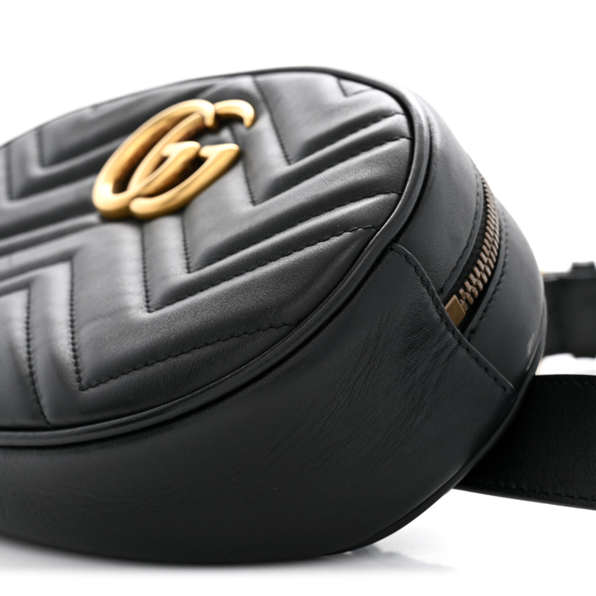 Calfskin Matelasse GG Marmont Belt Bag 85 34 Black