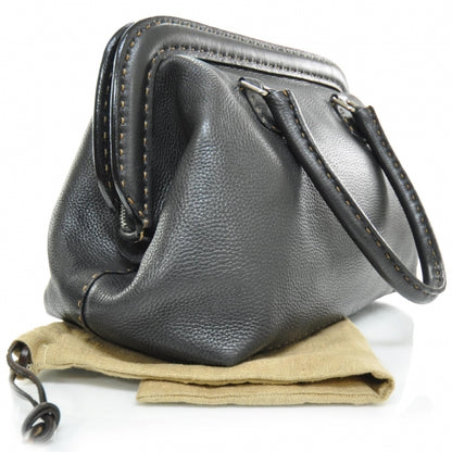 Fendi Calfskin Romano Selleria Adele 1328 Black 2 of 8