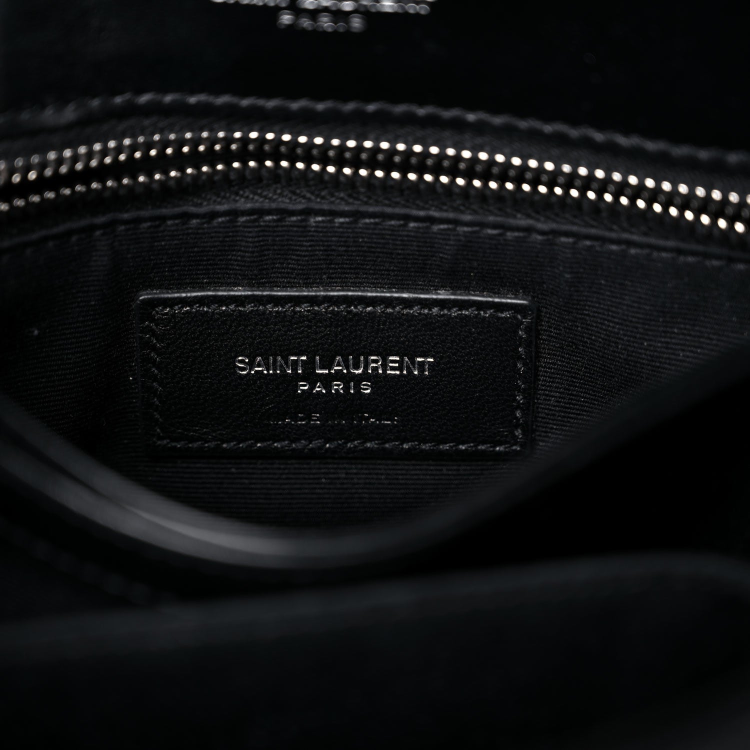 Saint Laurent Calfskin Y Quilted Monogram Toy Loulou Crossbody Bag Black 7 of 12