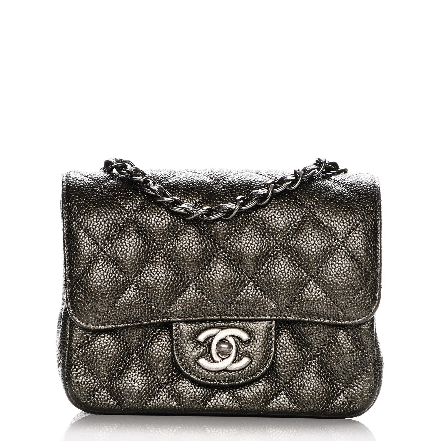 Chanel Caviar Quilted Mini Square Flap Dark Charcoal 1 of 8