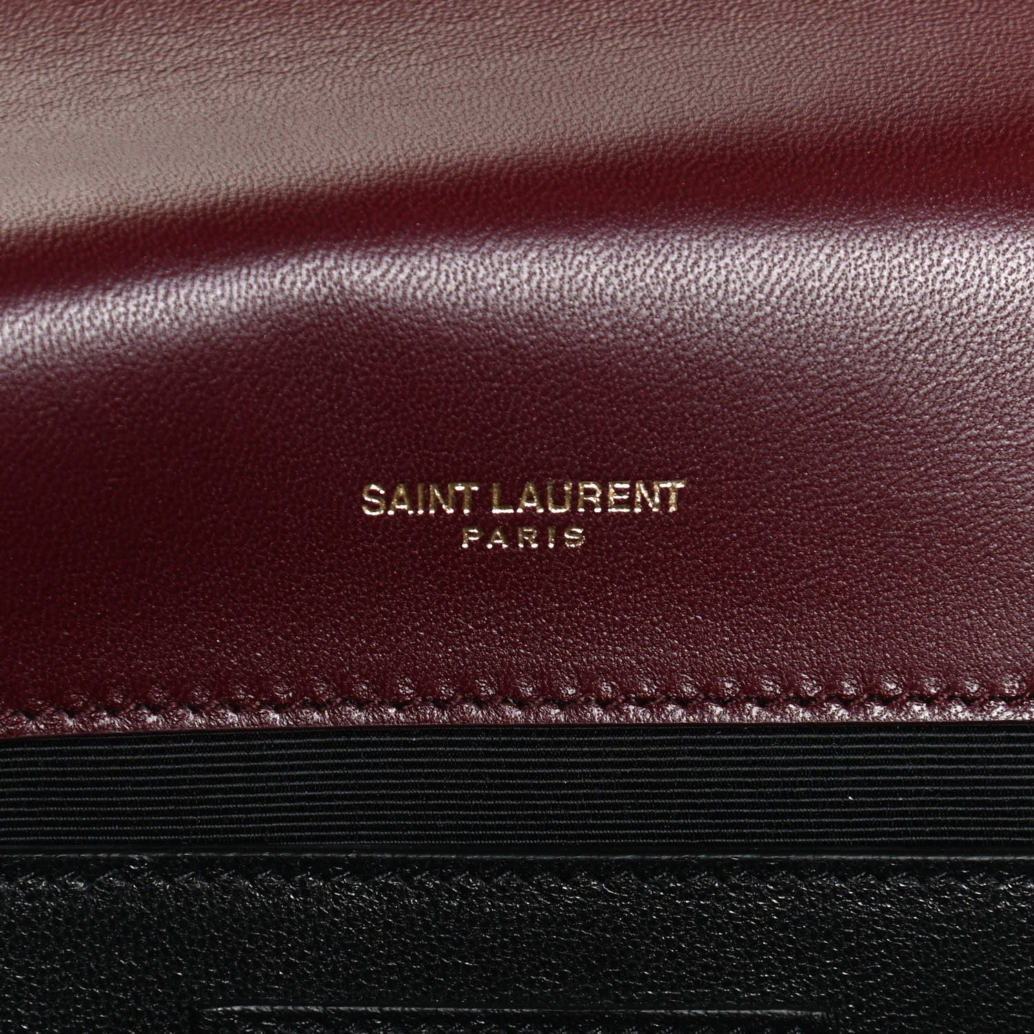 Saint Laurent Velvet Small Classic Monogram Kate Tassel Satchel Burgundy 11 of 14