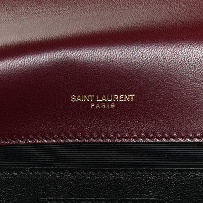 Saint Laurent Velvet Small Classic Monogram Kate Tassel Satchel Burgundy 11 of 14