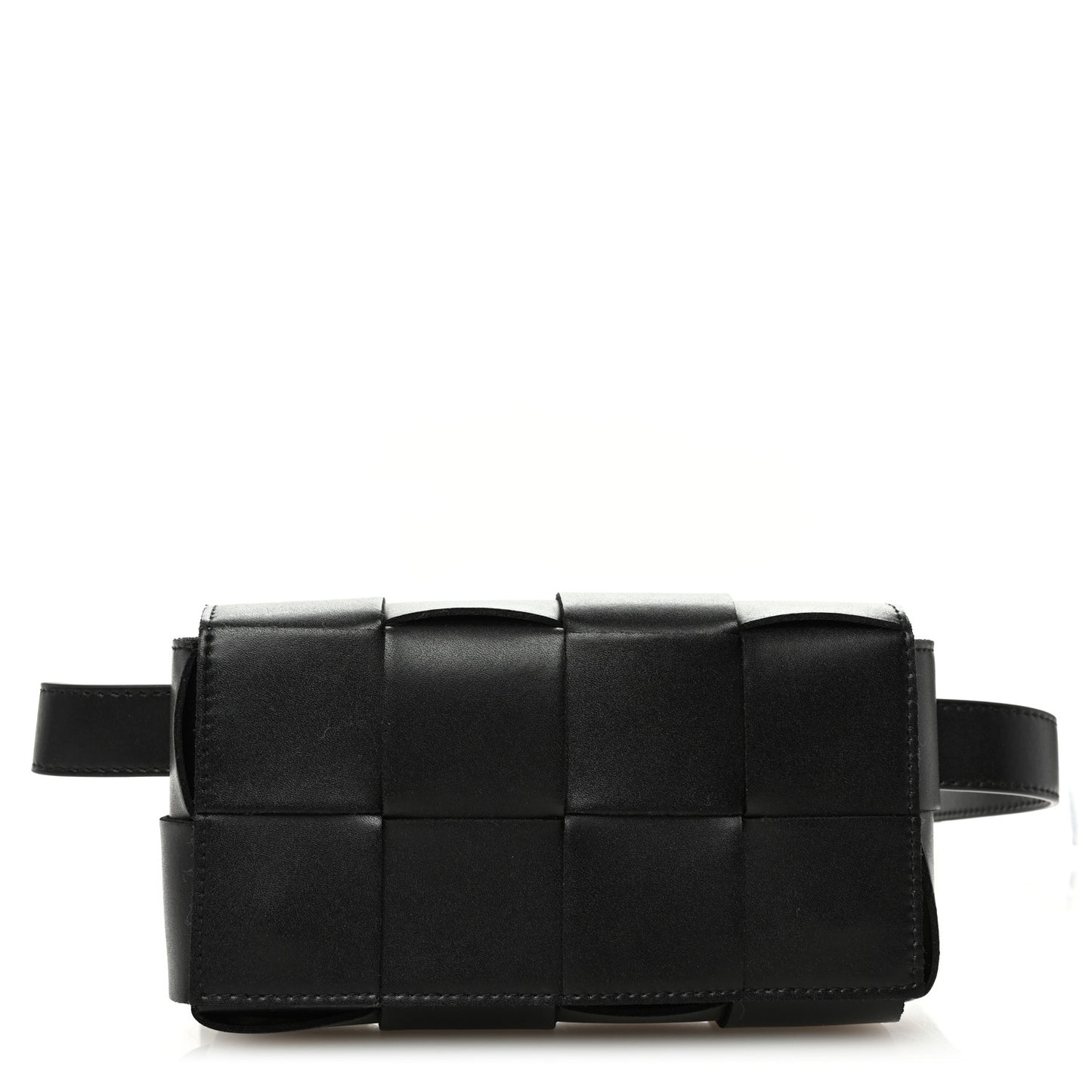 Nappa Maxi Intreccio The Belt Cassette Bag Black