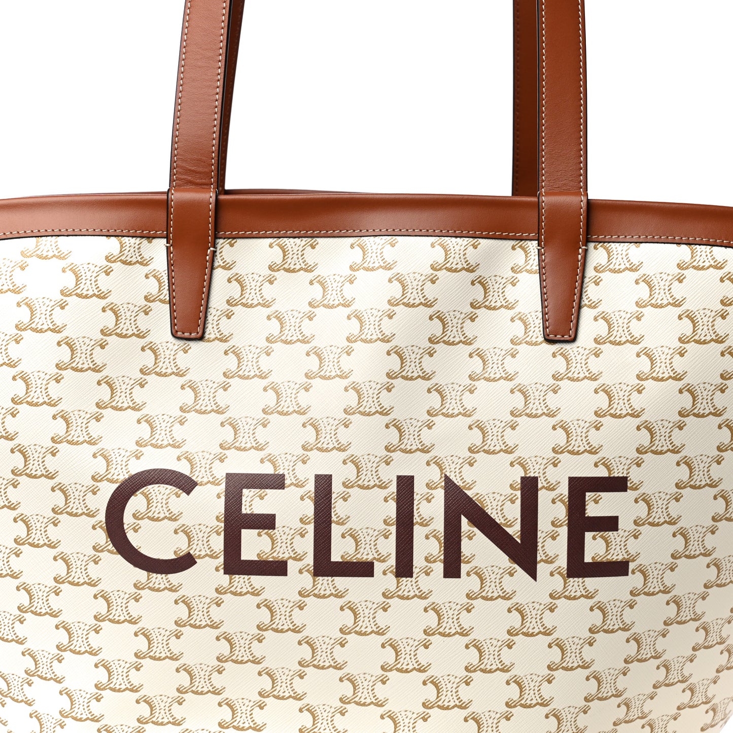 Calfskin Canvas Triomphe Large Couffin White
