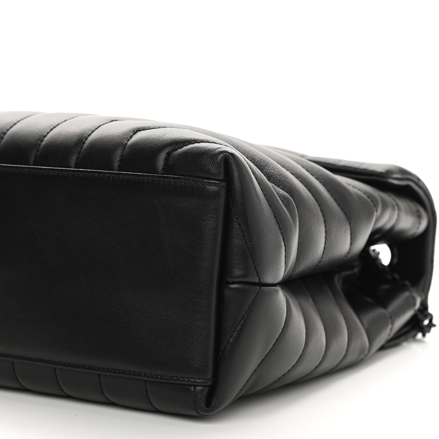 Saint Laurent Calfskin Y Quilted Monogram Medium Loulou Chain Satchel Black 6 of 11