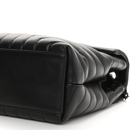 Saint Laurent Calfskin Y Quilted Monogram Medium Loulou Chain Satchel Black 6 of 11