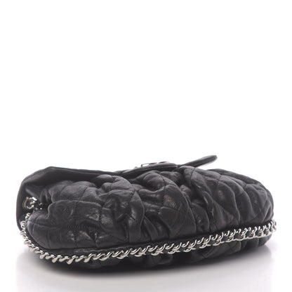 Chanel Washed Lambskin Quilted Medium Chain Around Messenger Black 4 of 11