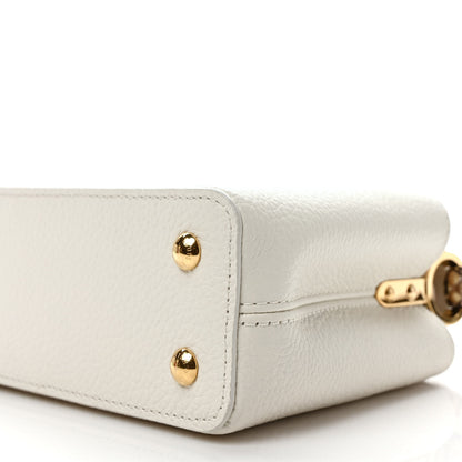Louis Vuitton Taurillon Snakeskin Capucines Mini White 7 of 8