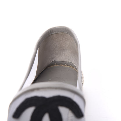 Chanel Mesh Grosgrain CC Espadrilles 36 Grey 11 of 12