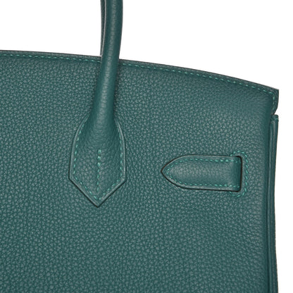 Hermes Togo Birkin 30 Malachite 21 of 32