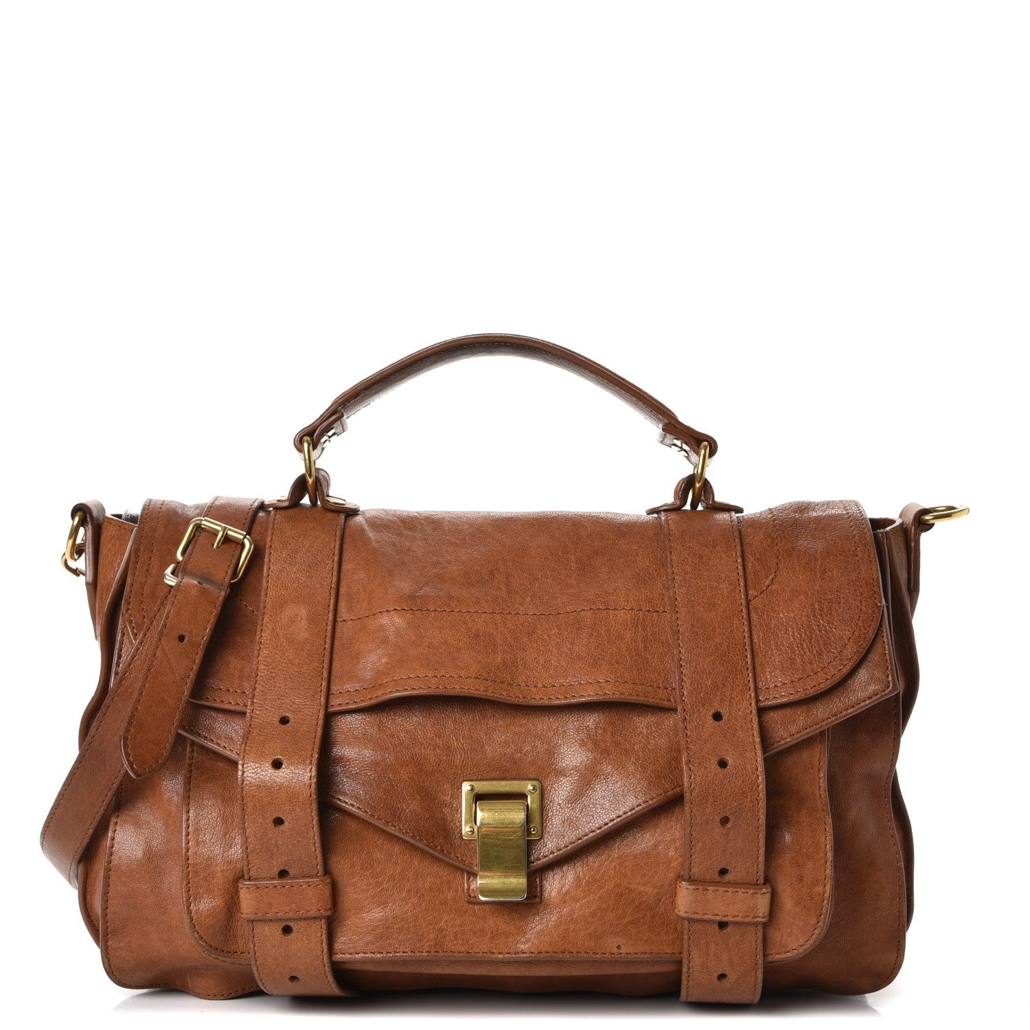 Proenza Schouler Lambskin Medium PS1 Satchel Saddle 1 of 19