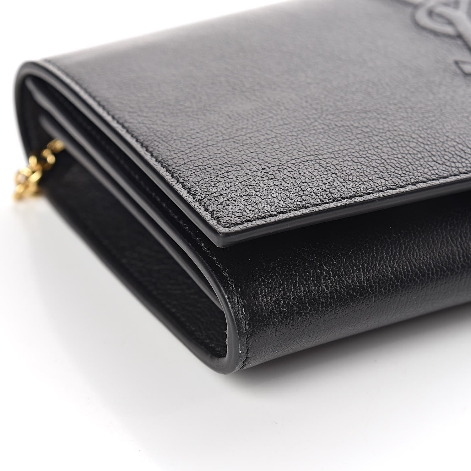 Saint Laurent Calfskin Monogram Belle de Jour Chain Clutch Black 5 of 10