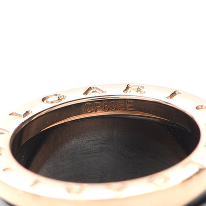 Bulgari 18K Rose Gold Black Ceramic B.Zero1 Four-Band Ring 51 5.75 6 of 7
