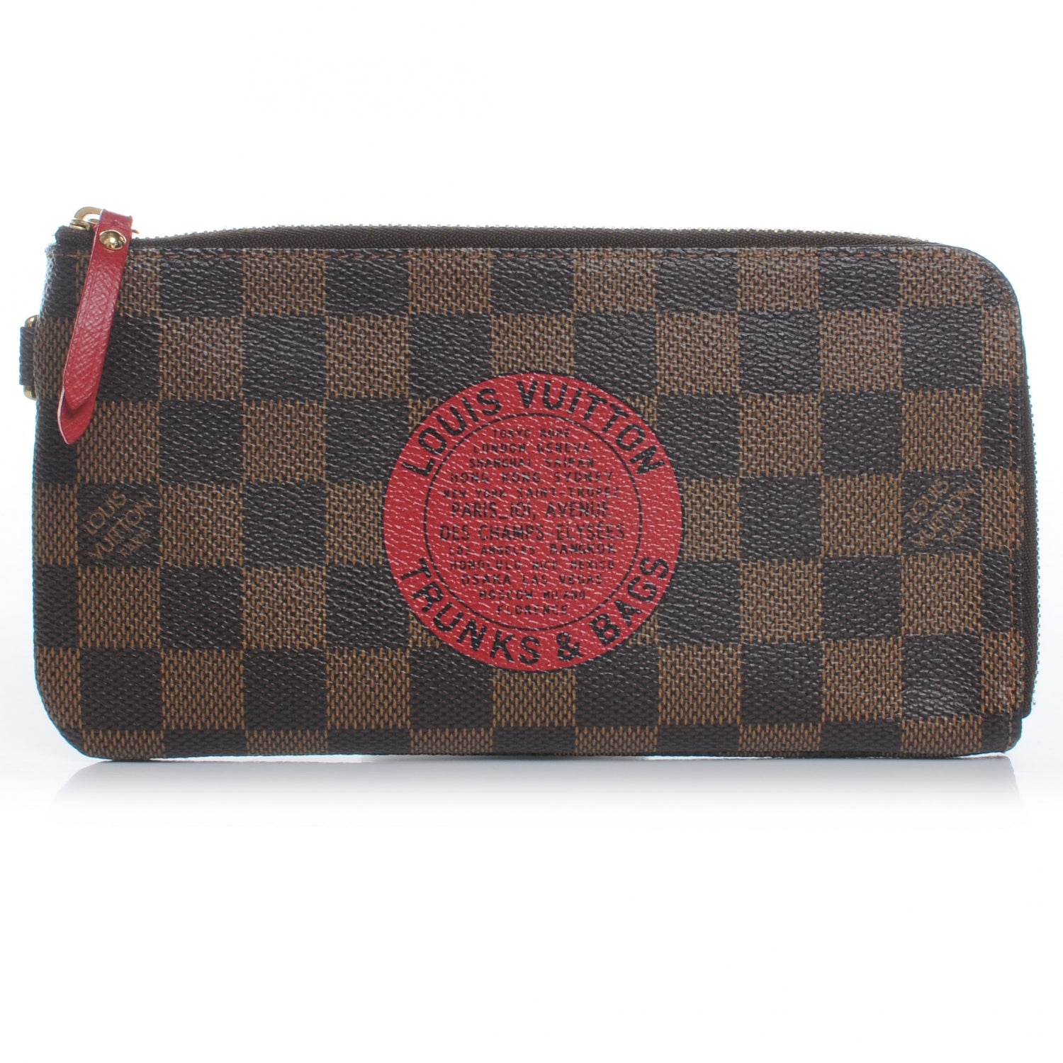 Louis Vuitton Damier Ebene Complice Trunks and Bags Wallet Red 1 of 7