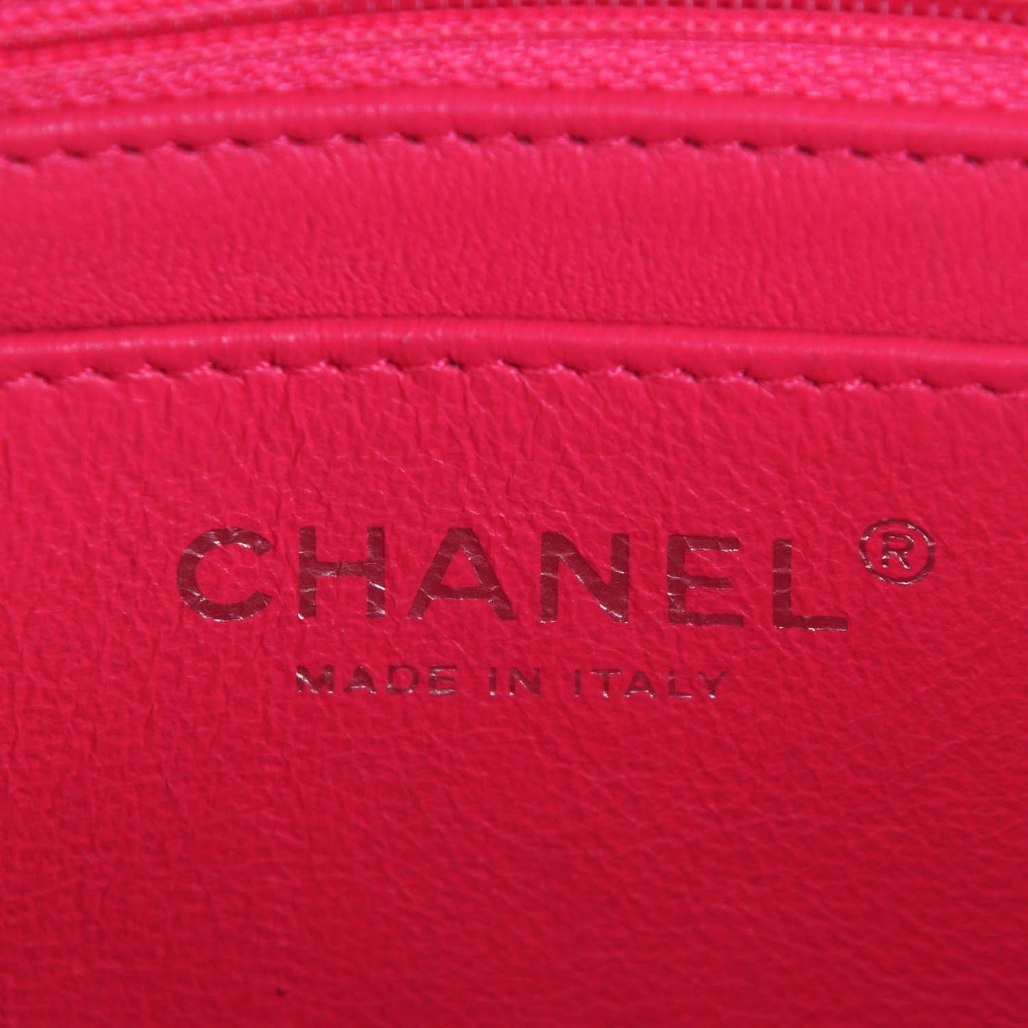 Lambskin Quilted Mini Rectangular Flap Dark Pink