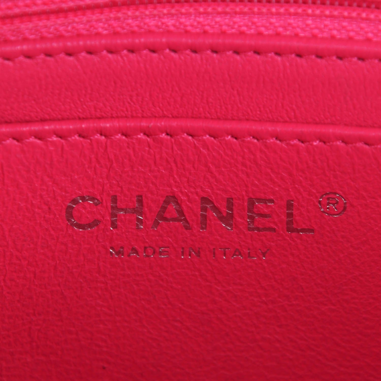 Chanel Lambskin Quilted Mini Rectangular Flap Dark Pink 7 of 10