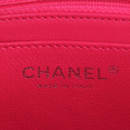 Chanel Lambskin Quilted Mini Rectangular Flap Dark Pink 7 of 10