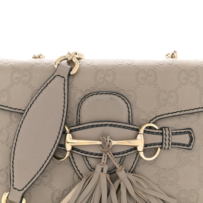 Gucci Guccissima Mini Emily Chain Shoulder Bag Storm Grey 8 of 15