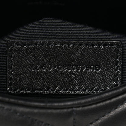 Saint Laurent Lambskin Monogram Loulou Puffer Pouch Clutch Black 7 of 7