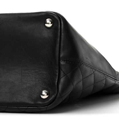 Chanel Calfskin Quilted Large Cambon Tote Black White 10 of 13