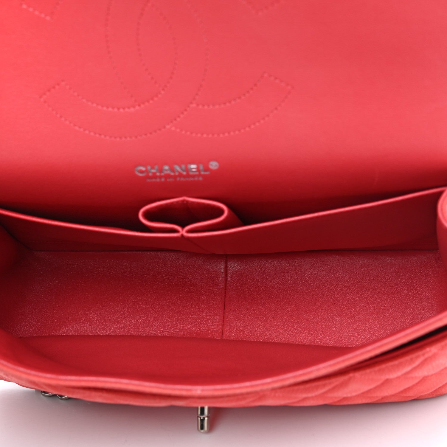 Chanel Iridescent Caviar Quilted Jumbo Double Flap Red 5 of 17