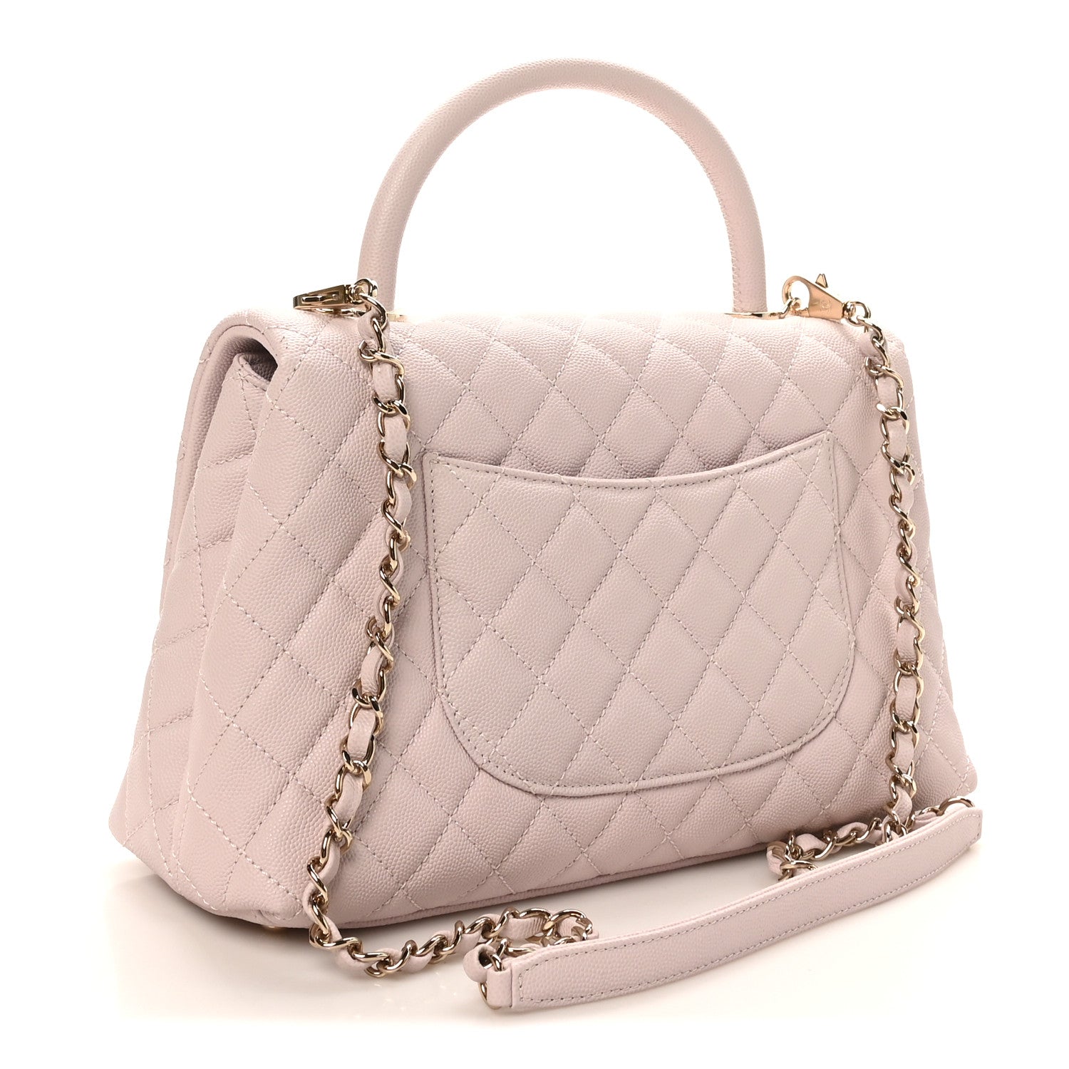 Chanel Caviar Quilted Small Coco Handle Flap Lilas Lilac 3 of 11