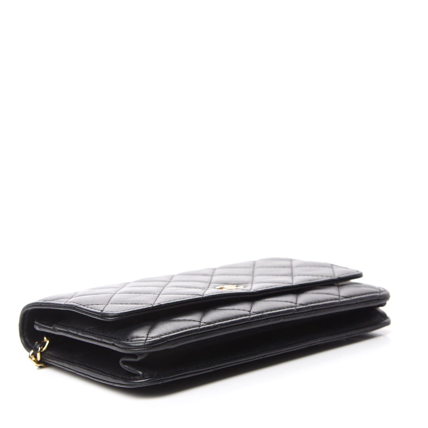 Chanel Lambskin Quilted Wallet On Chain WOC Black 4 of 13
