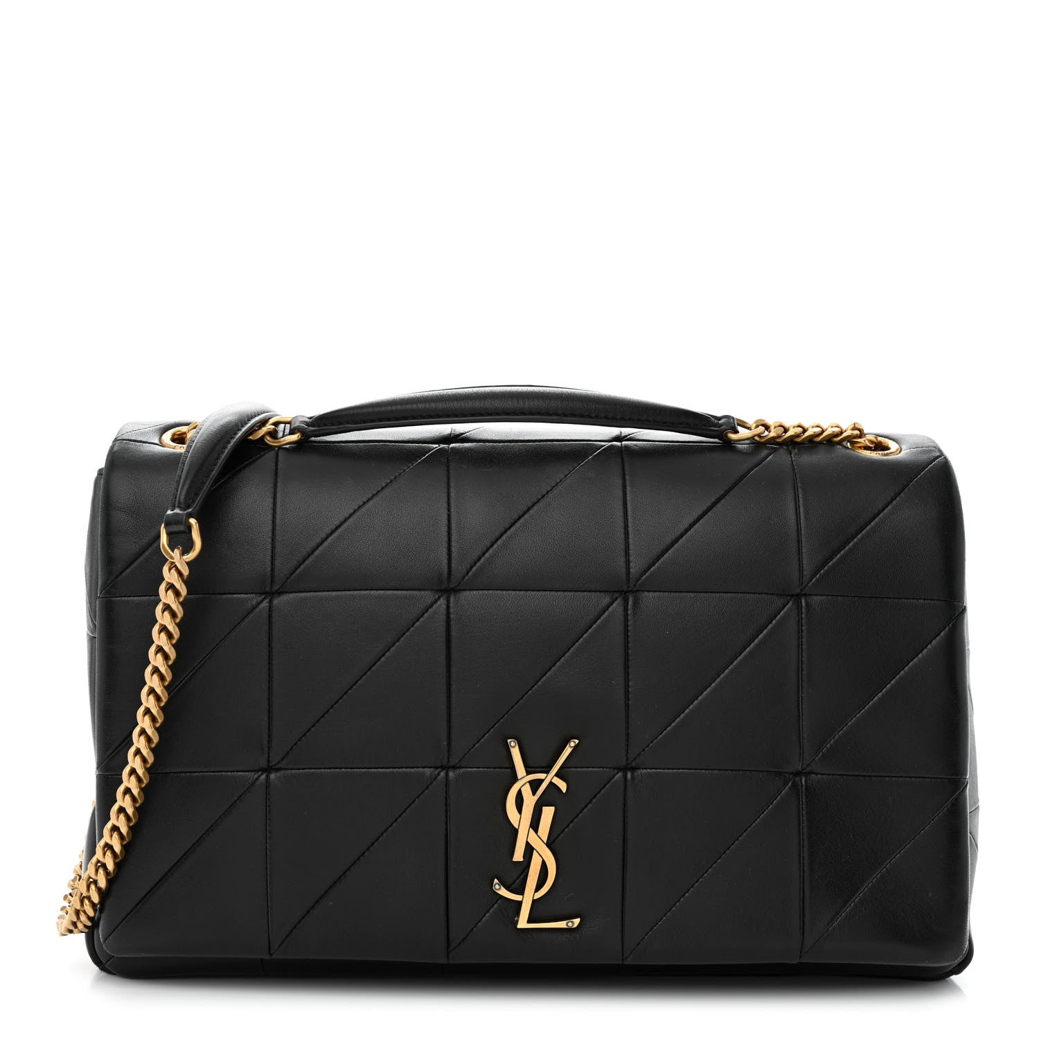 Saint Laurent Lambskin Patchwork Monogram Large Jamie Black 1 of 10