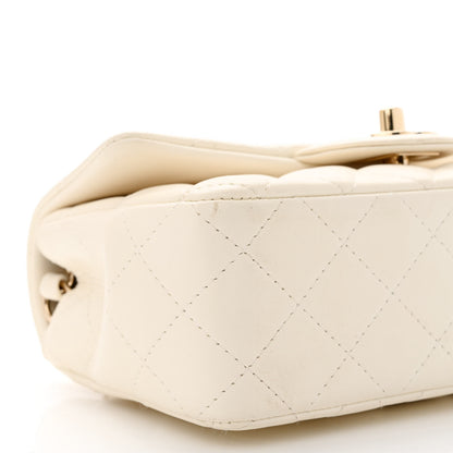 Chanel Lambskin Quilted Mini Rectangular Flap White 9 of 13