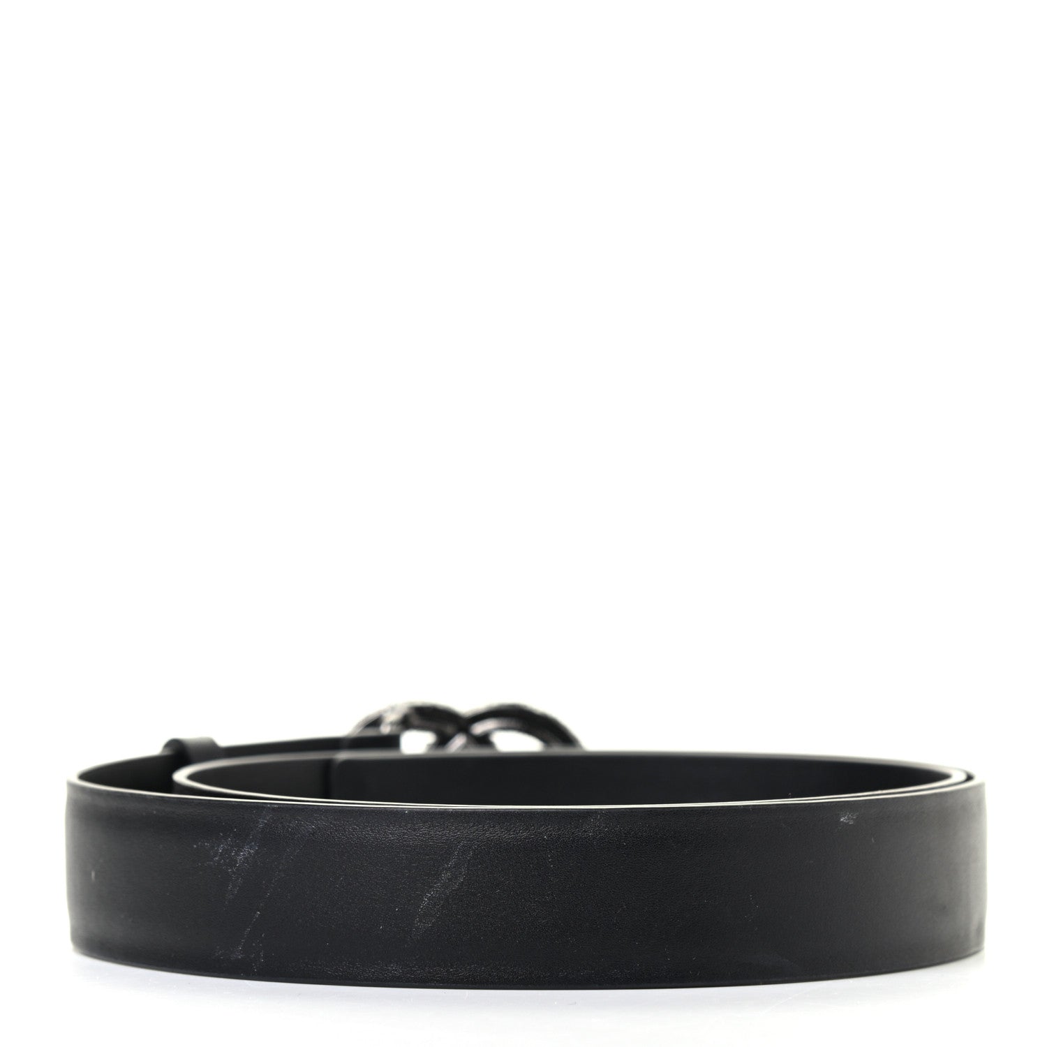 Chanel Calfskin Crystal Pearl Caviar CC Belt 85 34 Black 2 of 5
