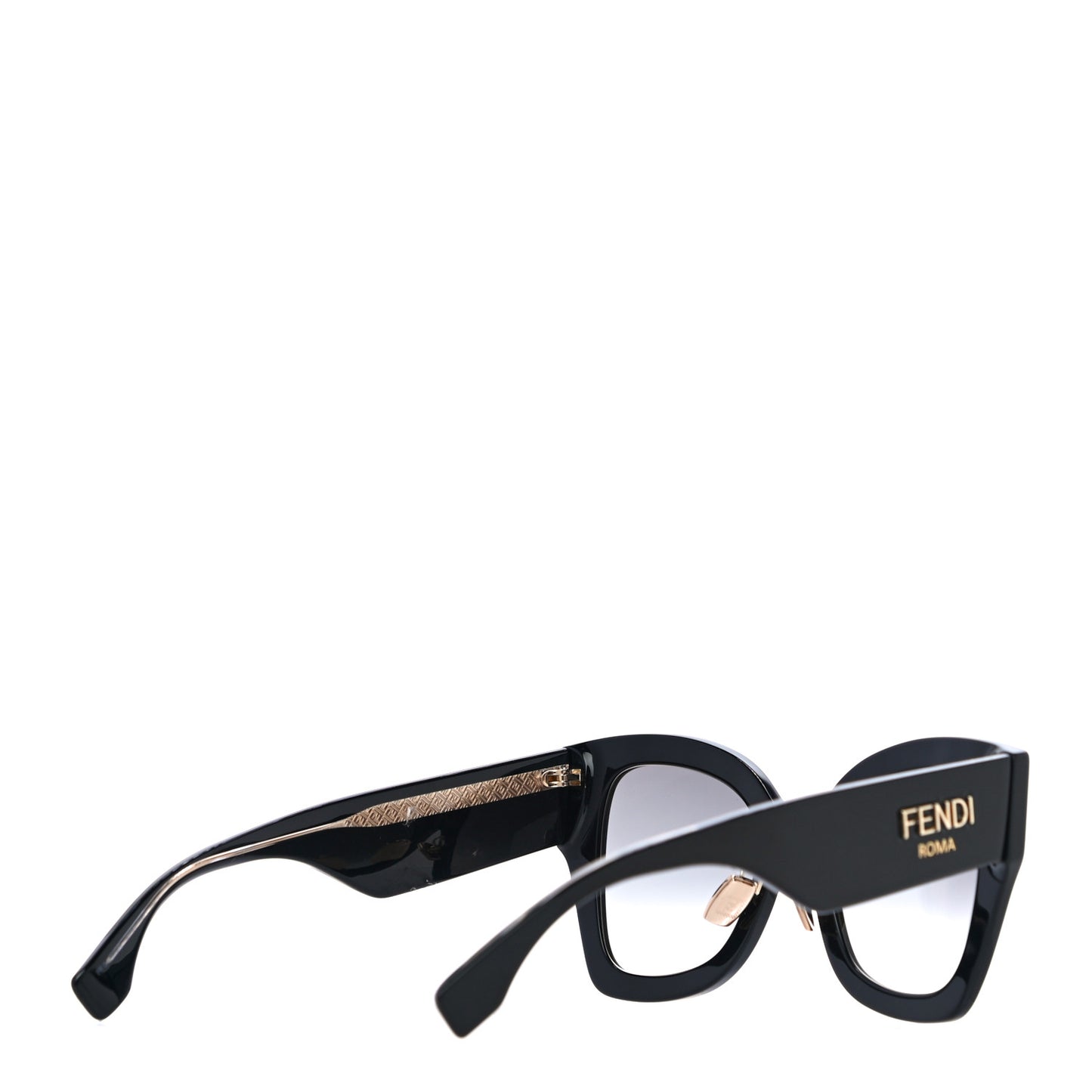 Acetate Cat Eye Sunglasses FF0452 Black