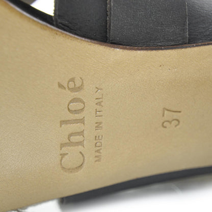 Chloe Canvas and Leather Cutout Sandals 37 7 of 7
