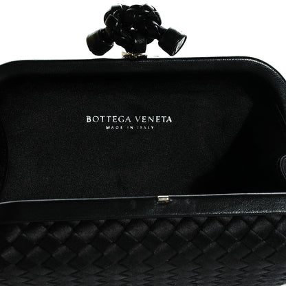 Bottega Veneta Satin Knot Clutch Nero Black 6 of 7